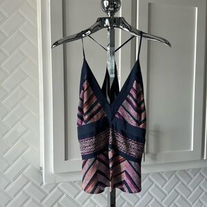 RAMY BROOK PEPLUM STRAPPY TANK TOP SIZE S